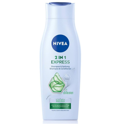 Шампунь + кондиціонер для волосся Nivea 2в1 Express 400 мл. Шампунь + кондиціонер для волосся Nivea 2в1 Express 400 мл.